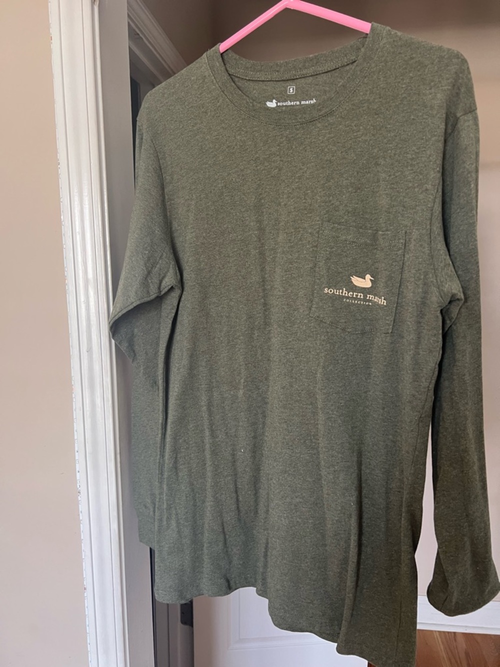 Southern Marsh Olive Long-Sleeve Pocket Tee